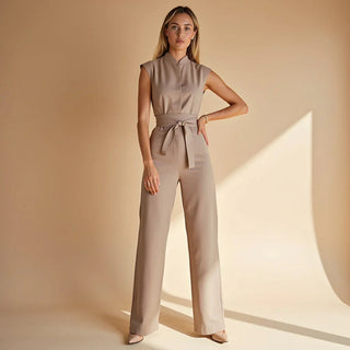 Elegant chic sleeveless everyday jumpsuit for women