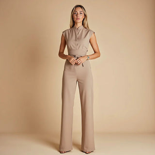 Elegant chic sleeveless everyday jumpsuit for women