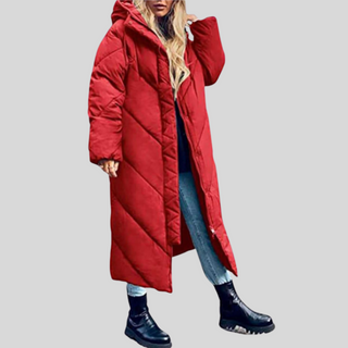 Warm hooded winter jacket for women