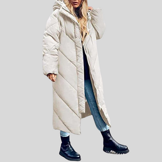 Warm hooded winter jacket for women