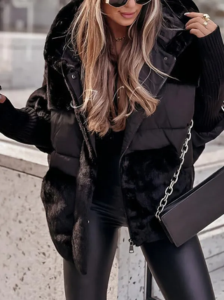 Quilted Hooded Winter Coat | Stylish Longline Design