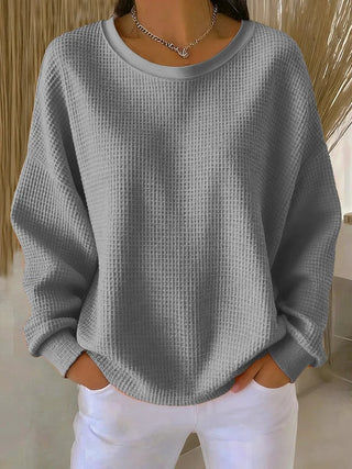 Relaxed textured everyday knit jumper for women | Elora