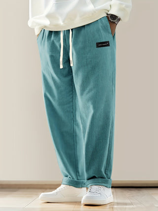 Relaxed drawstring corduroy everyday trousers for men | Ellison