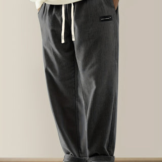 Relaxed drawstring corduroy everyday trousers for men | Ellison