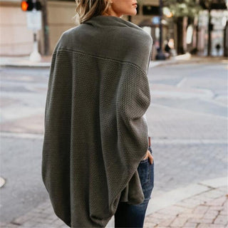 Batwing Open-Front Knit Cardigan | Elowara