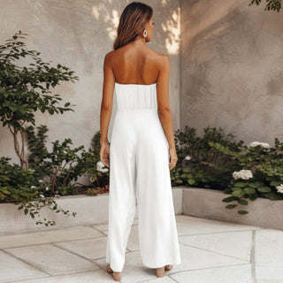 Backless Bohemian Wide-Leg Jumpsuit | Solmira