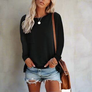 Loose Fit Long Sleeve Shirt with Pocket | Arlen