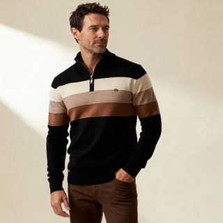 Classic quarter-zip everyday jumper for men | Burk