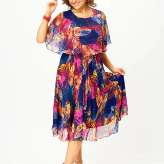 Comfortable plus-size chiffon everyday dress for women | Barbara