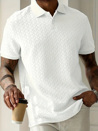 Classic textured everyday polo shirt for men | Ellison