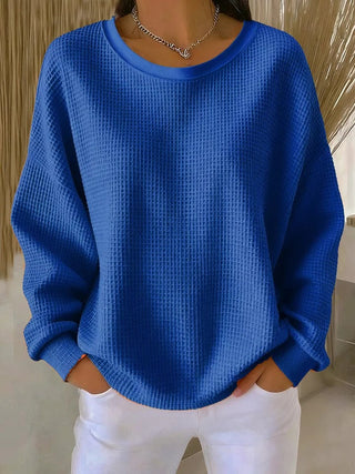 Relaxed textured everyday knit jumper for women | Elora