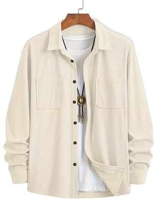 Classic textured cord everyday overshirt for men | Ellison