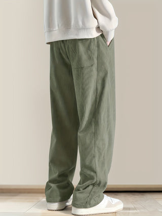 Relaxed drawstring corduroy everyday trousers for men | Ellison