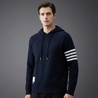 Alessandro Contrast Stripe Hooded Sweater