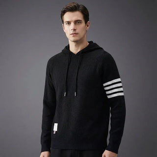 Alessandro Contrast Stripe Hooded Sweater