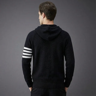 Alessandro Contrast Stripe Hooded Sweater