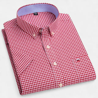 Classic oxford short-sleeve everyday shirt for men
