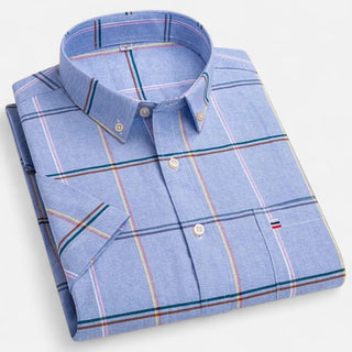 Classic oxford short-sleeve everyday shirt for men