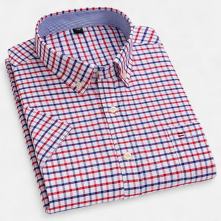 Classic oxford short-sleeve everyday shirt for men