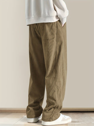 Relaxed drawstring corduroy everyday trousers for men | Ellison