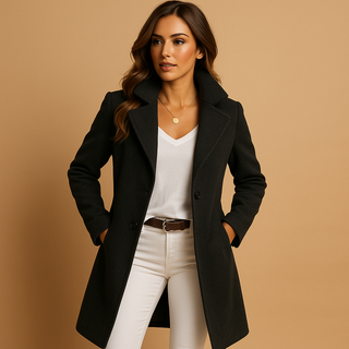 Classic wool everyday winter coat for women | Mary