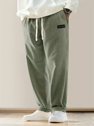 Relaxed drawstring corduroy everyday trousers for men | Ellison