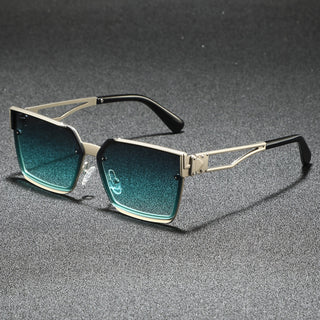 Classic retro half-frame everyday shades for men | Viridian