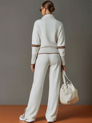 Sport-luxe half-zip co-ord set for women | Zerina