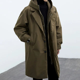 Winter Long Hooded Coat | Structured Cold-Season Essential