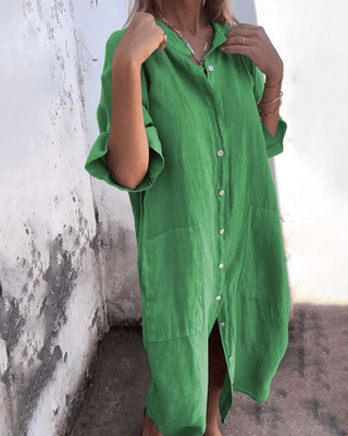 Relaxed Ibiza-style shirt dress for women | Natalie