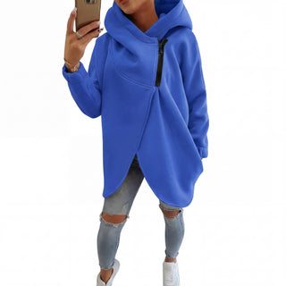 Plus-size relaxed half-zip pullover hoodie for women | Vania