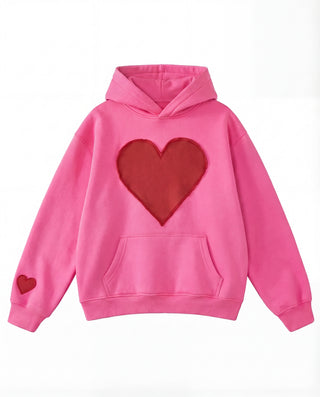 Oversized heart design cosy pullover for women | Candace