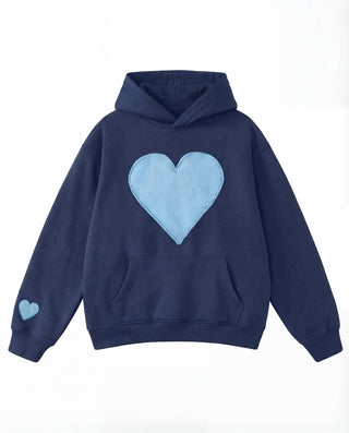 Oversized heart design cosy pullover for women | Candace