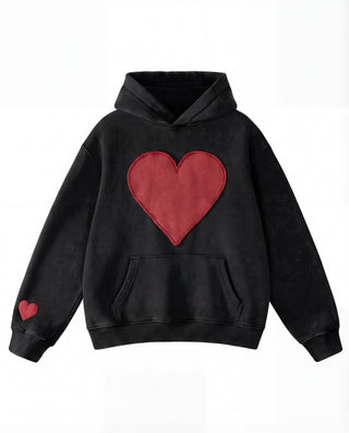Oversized heart design cosy pullover for women | Candace