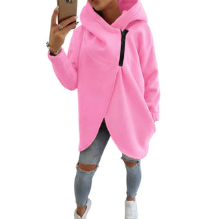Plus-size relaxed half-zip pullover hoodie for women | Vania