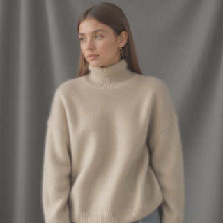 Sydney Oversized Cashmere Turtleneck Sweater | Soft, Warm & Elegant