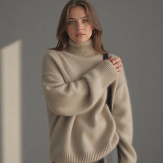 Sydney Oversized Cashmere Turtleneck Sweater | Soft, Warm & Elegant