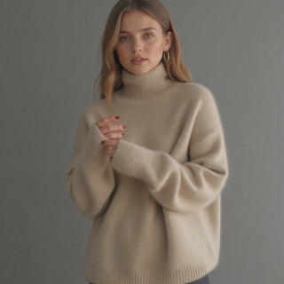 Sydney Oversized Cashmere Turtleneck Sweater | Soft, Warm & Elegant