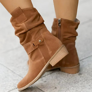 Classic orthopaedic suede ankle boots for women | Esther