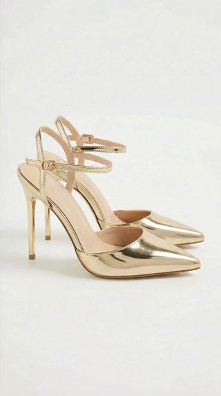 Metallic Pointed Court Heels – Refined Stiletto Silhouette | Ashley