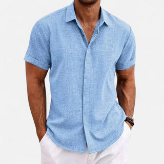 Refined coastal summer shirt for men