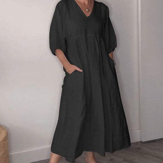 Comfortable chic V-neck everyday dress for women | Wylla