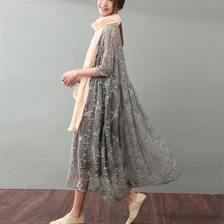 Vintage Lace Maxi Dress – Elegant Layered Silhouette | Gracielle